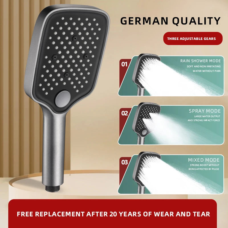 Pommeau de douche anti calcaire large