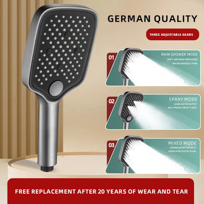 Pommeau de douche anti calcaire large