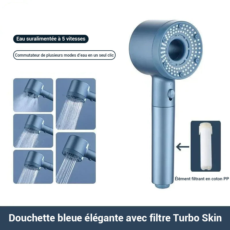 Pommeau de douche filtrant plusieurs modes