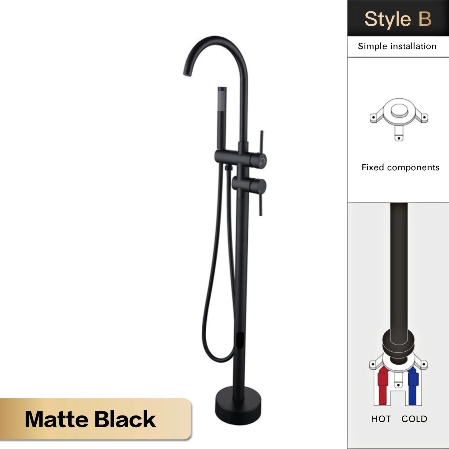 Mitigeur baignoire sur pied