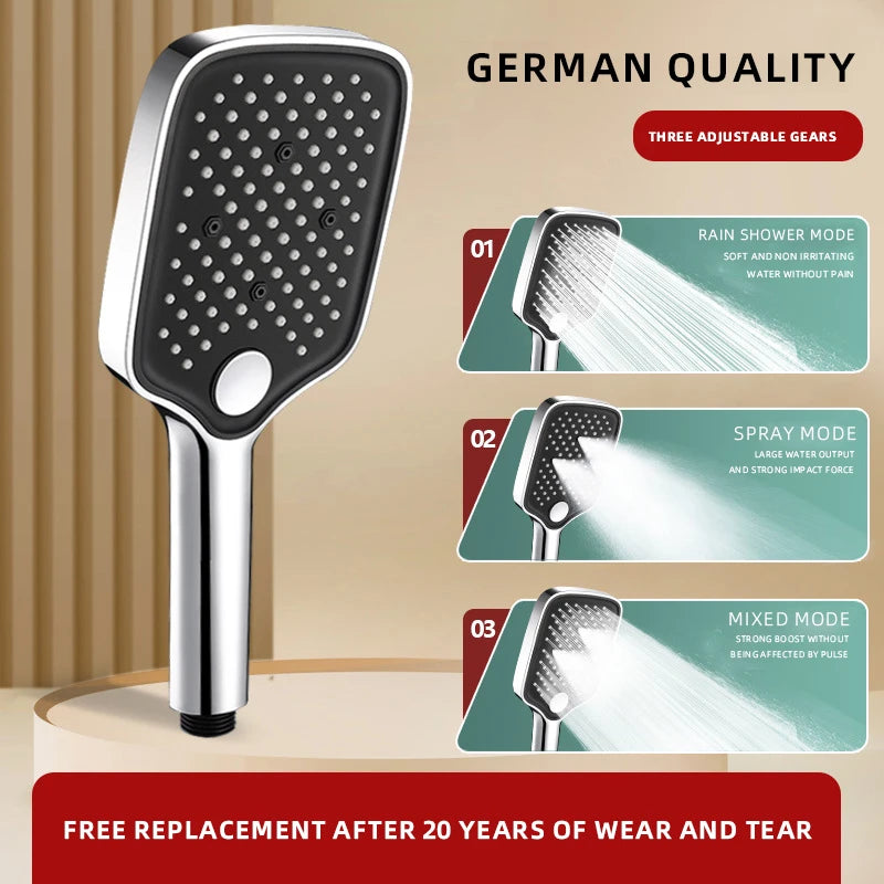 Pommeau de douche anti calcaire large