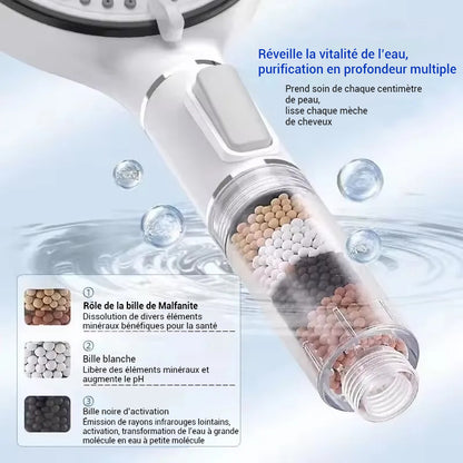 Pommeau de douche anti calcaire avec billes