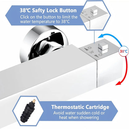 Mitigeur thermostatique carré