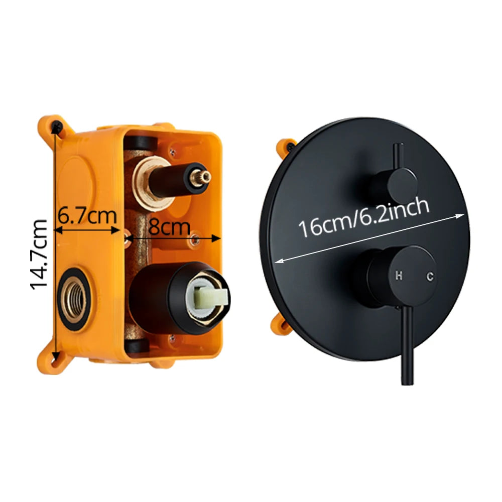 Mitigeur douche encastrable noir