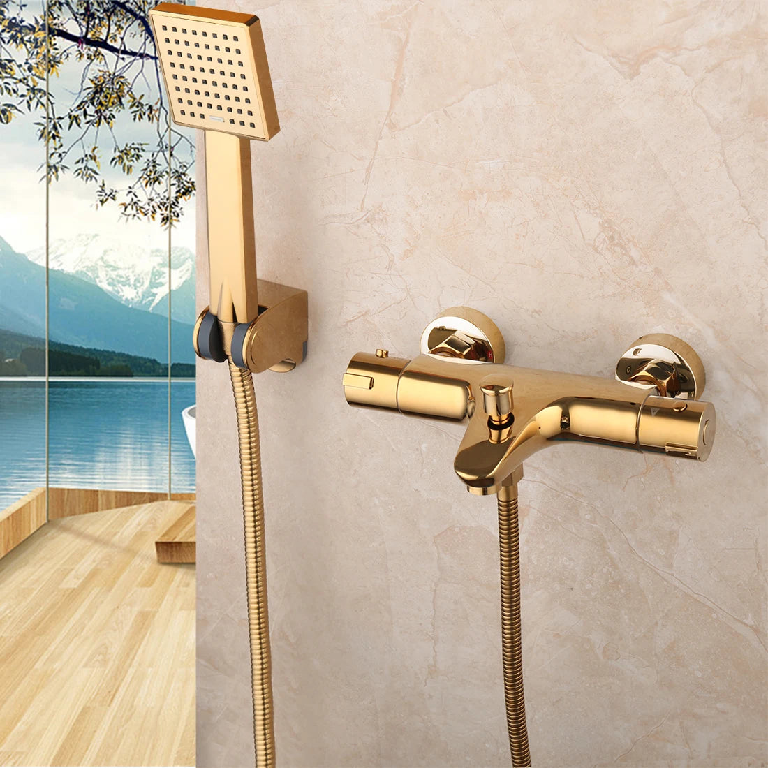 Mitigeur thermostatique or