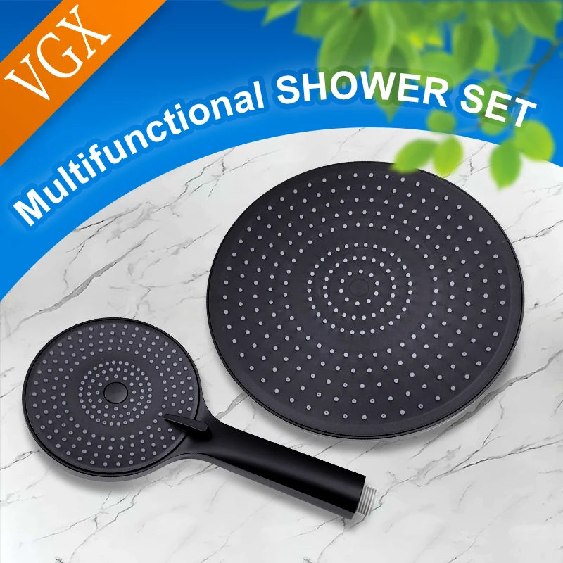 Pommeau de douche anti calcaire noir