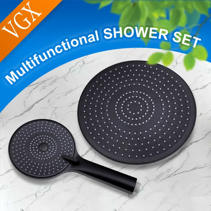 Pommeau de douche anti calcaire noir