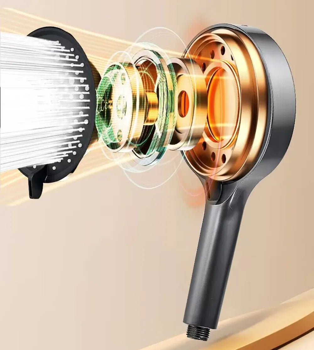 Pommeau de douche haute pression rond