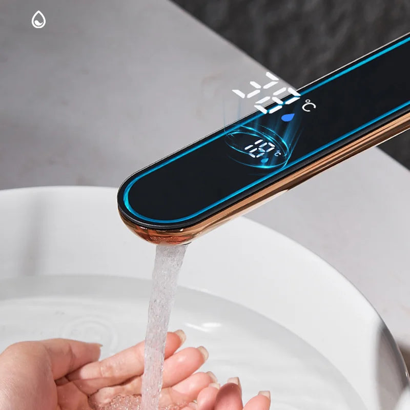 Mitigeur lavabo affichage numérique