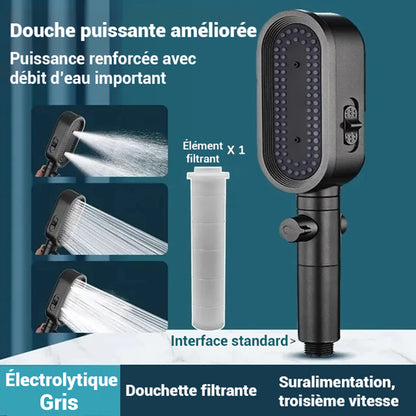 Pommeau de douche filtrant long
