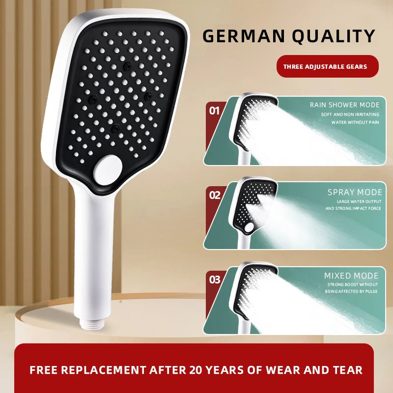 Pommeau de douche anti calcaire large