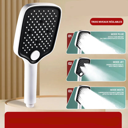 Pommeau de douche anti calcaire large
