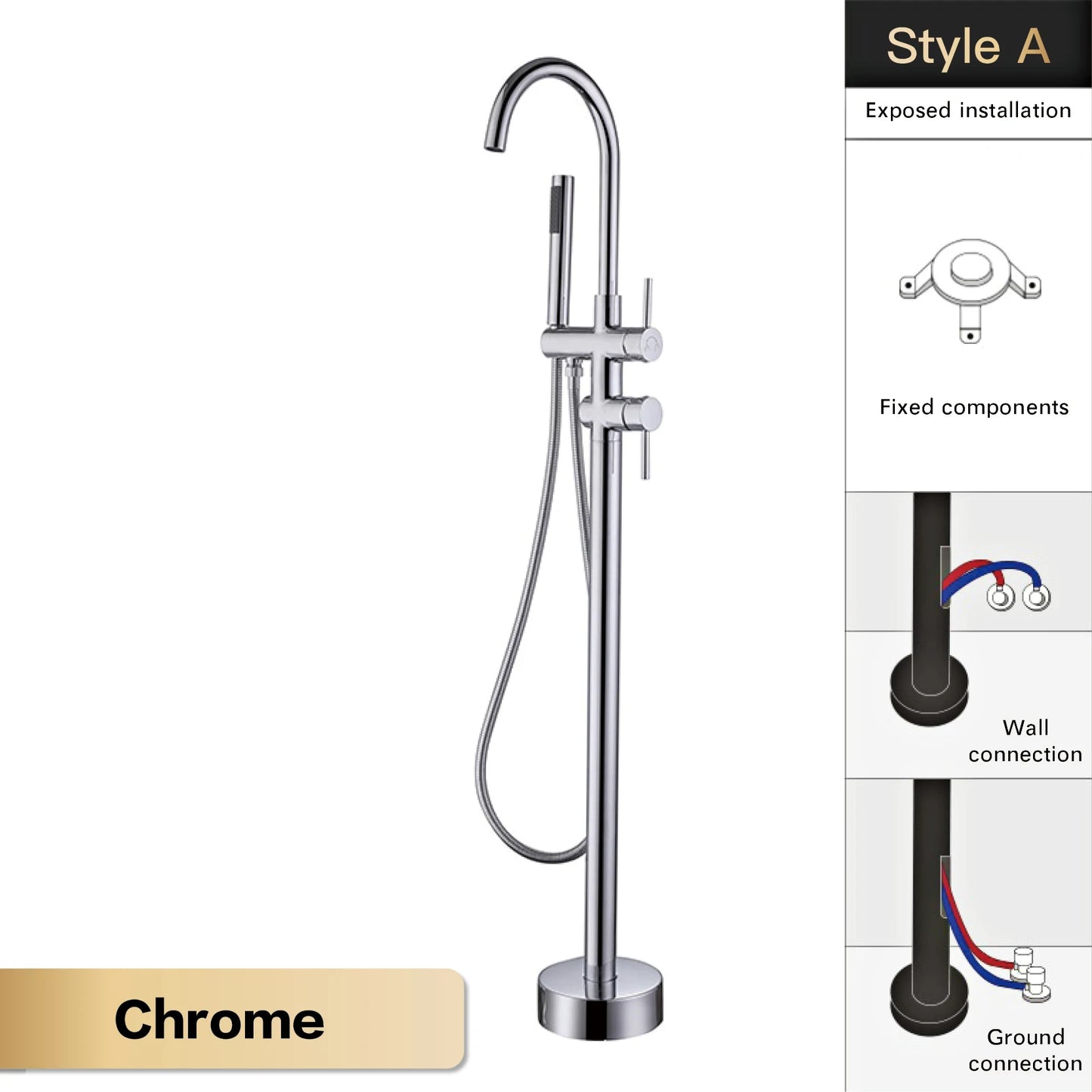 Mitigeur baignoire sur pied