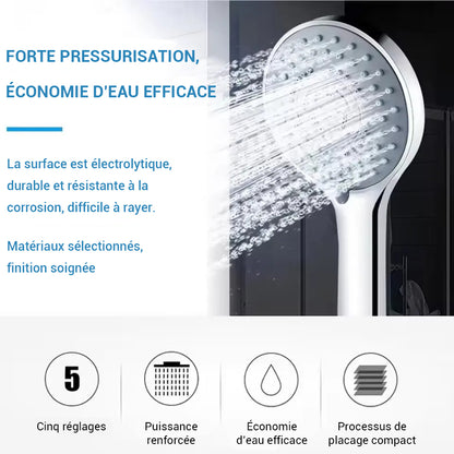 Pommeau de douche anti calcaire buse