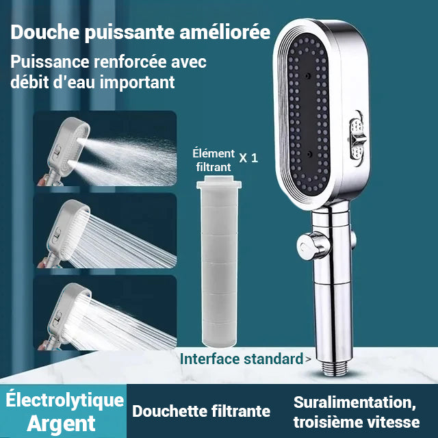 Pommeau de douche filtrant long