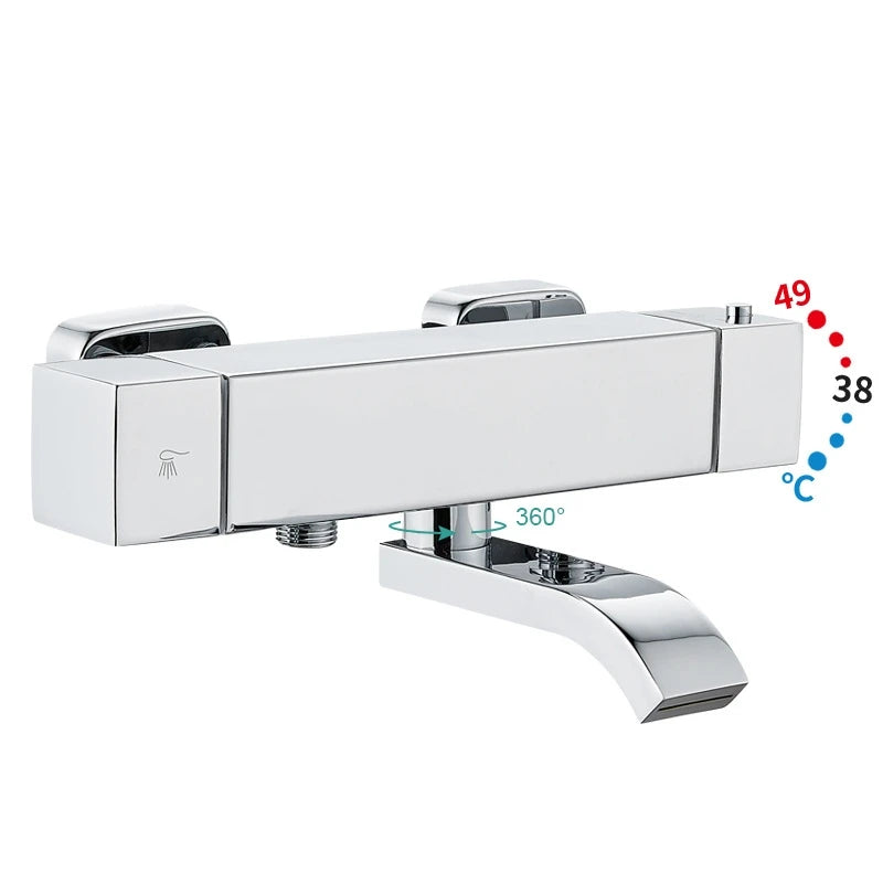 Mitigeur baignoire carré