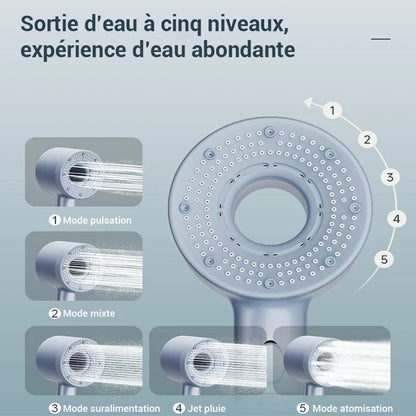 Pommeau de douche anti calcaire filtre