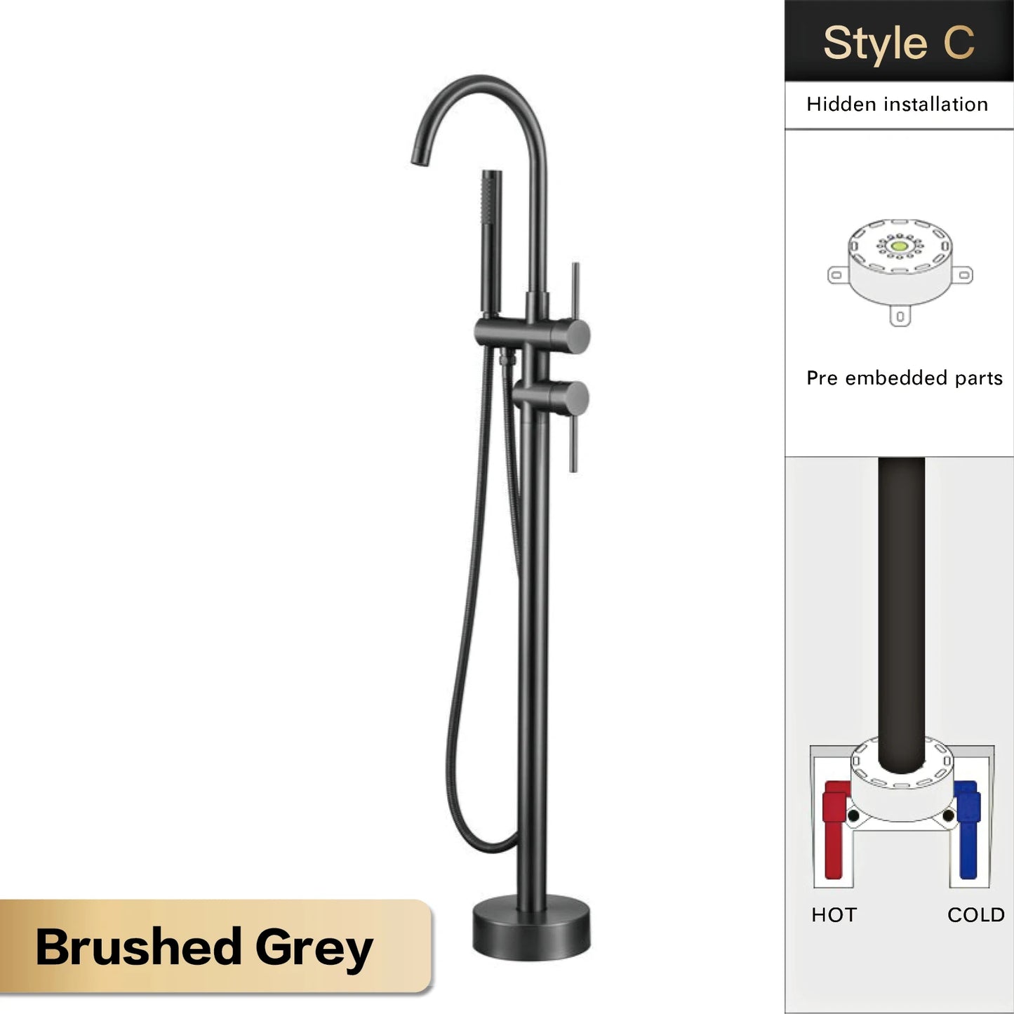 Mitigeur baignoire sur pied