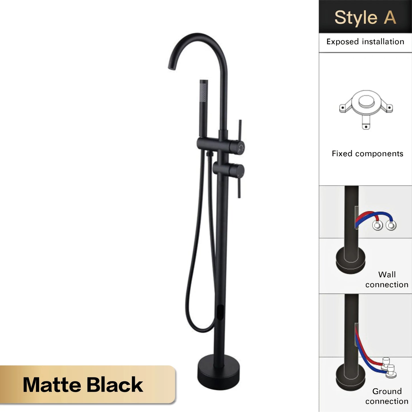 Mitigeur baignoire sur pied