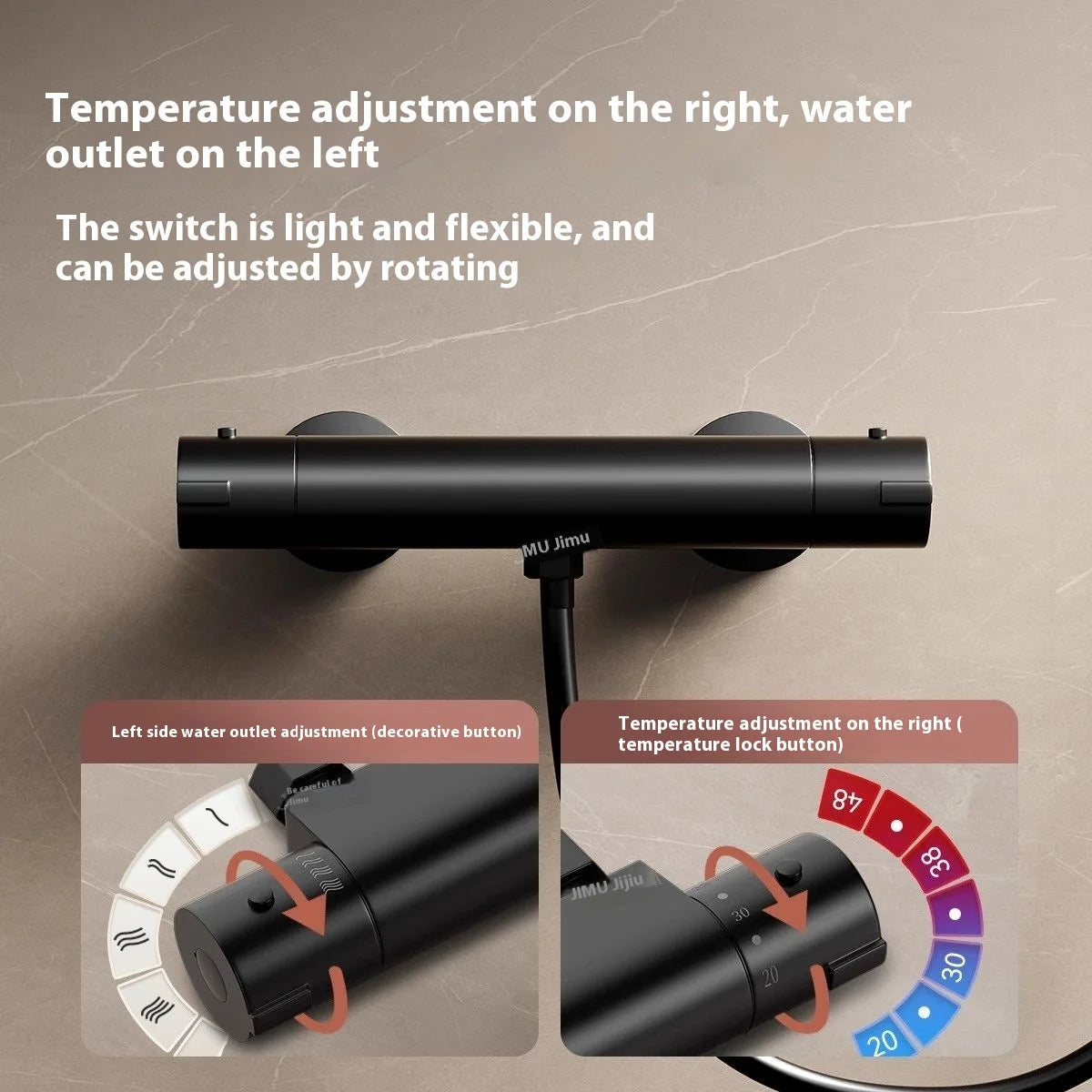 Mitigeur douche noir