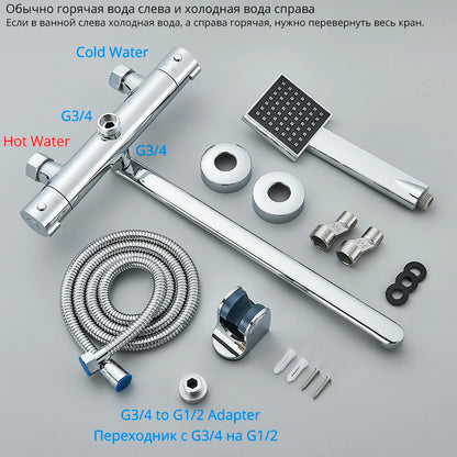 Mitigeur thermostatique bec long