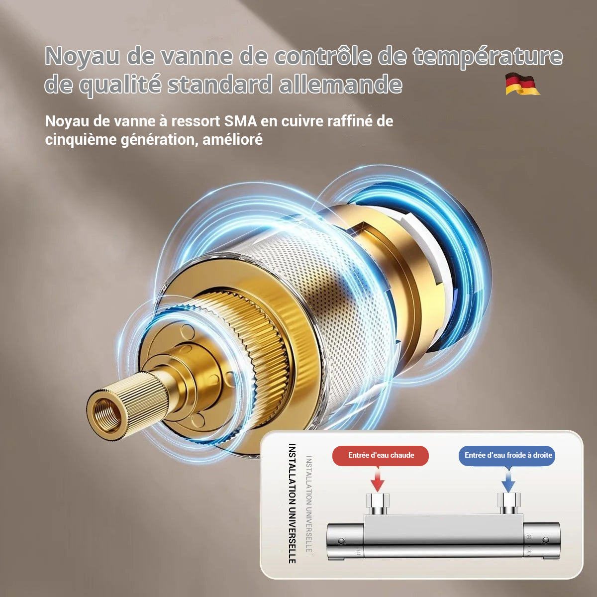 Mitigeur douche noir