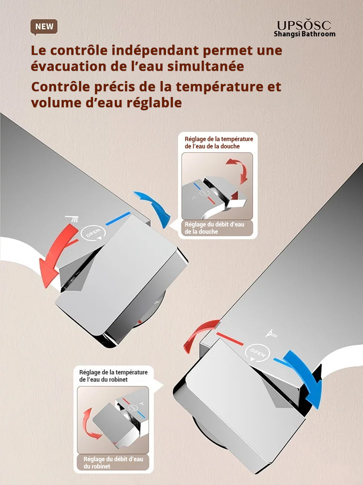 Mitigeur douche avec verseur cascade