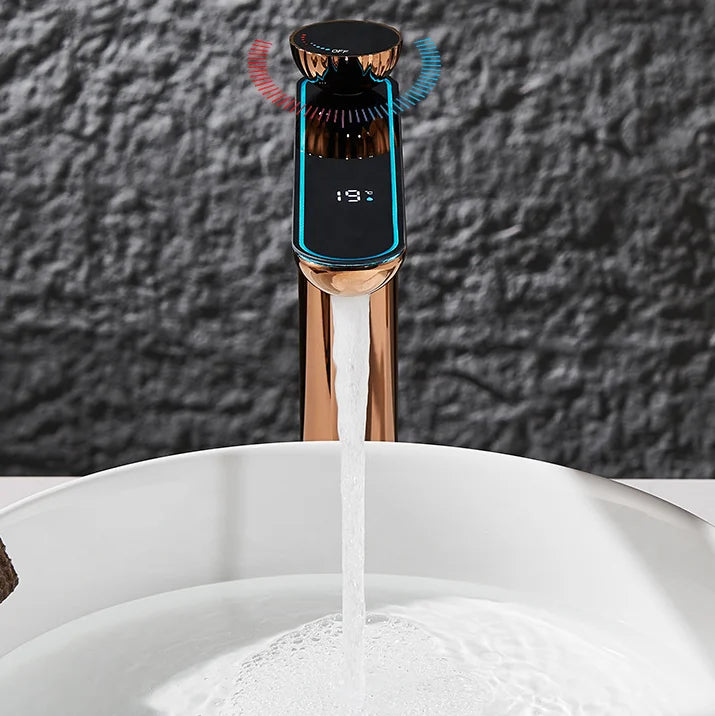 Mitigeur lavabo affichage numérique