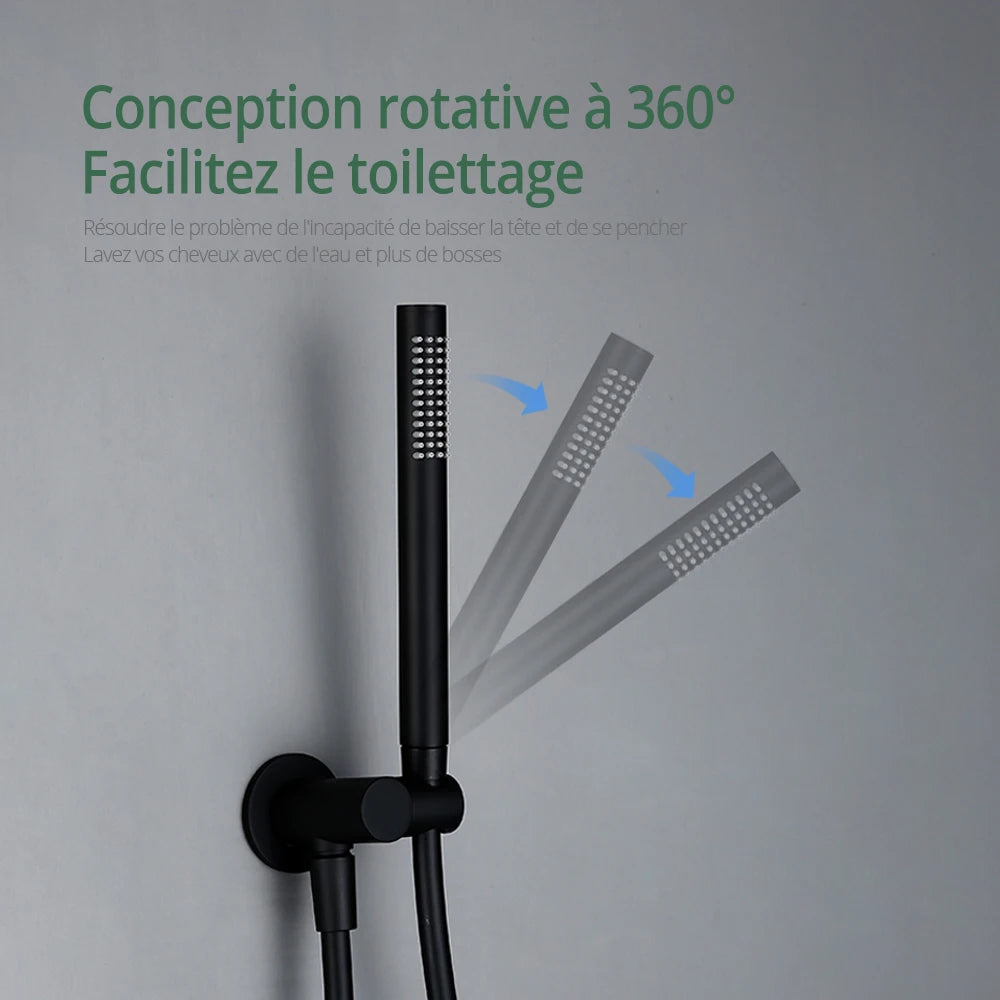 Colonne de douche encastrable bras de plafond