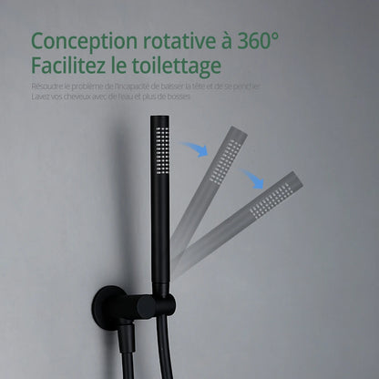 Colonne de douche encastrable bras de plafond