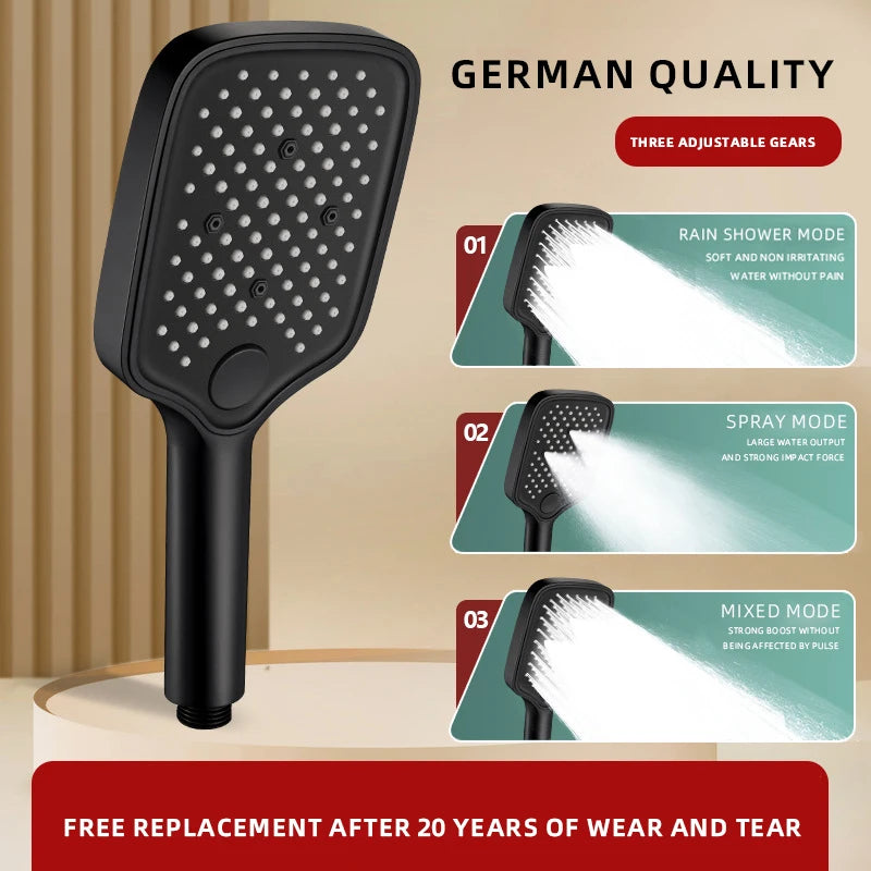 Pommeau de douche anti calcaire large