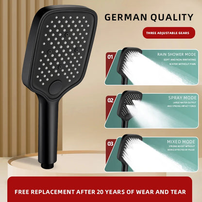 Pommeau de douche anti calcaire large