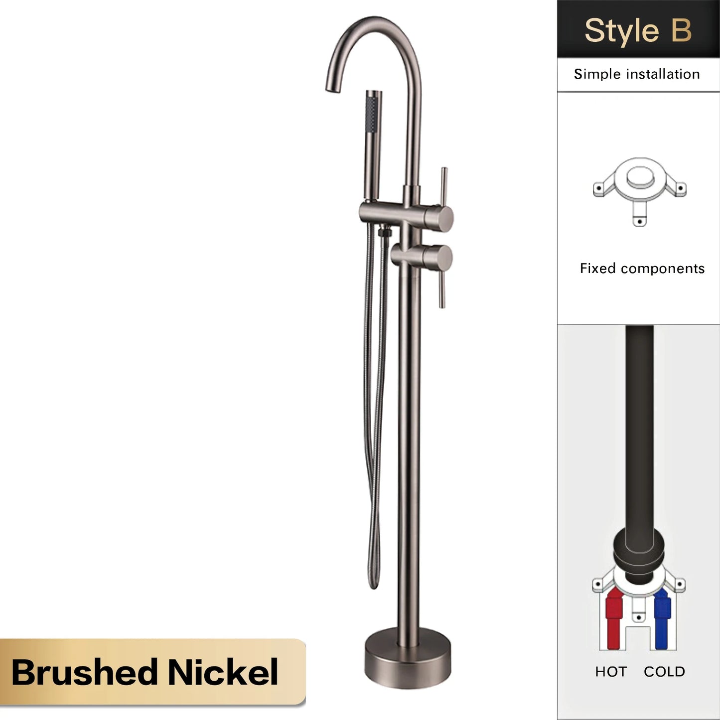 Mitigeur baignoire sur pied