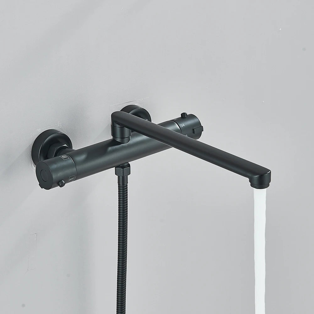 mitigeur thermostatique mural bec haut