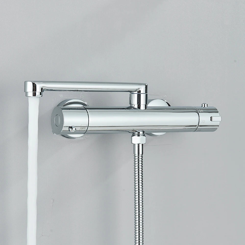 mitigeur thermostatique mural bec haut