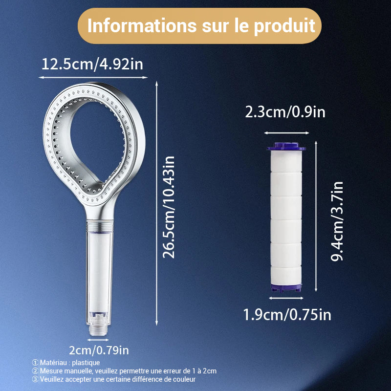 Pommeau de douche haute pression design