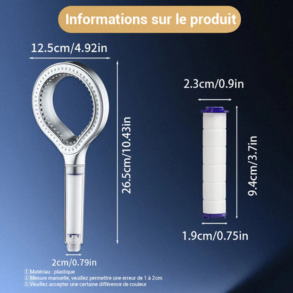 Pommeau de douche haute pression design