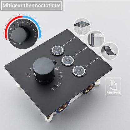 Mitigeur douche bouton poussoir