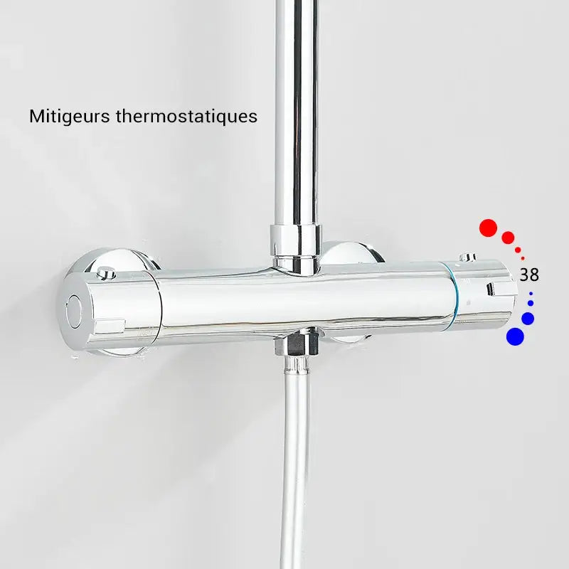 Colonne de douche pour baignoire effet pluie - Chrome