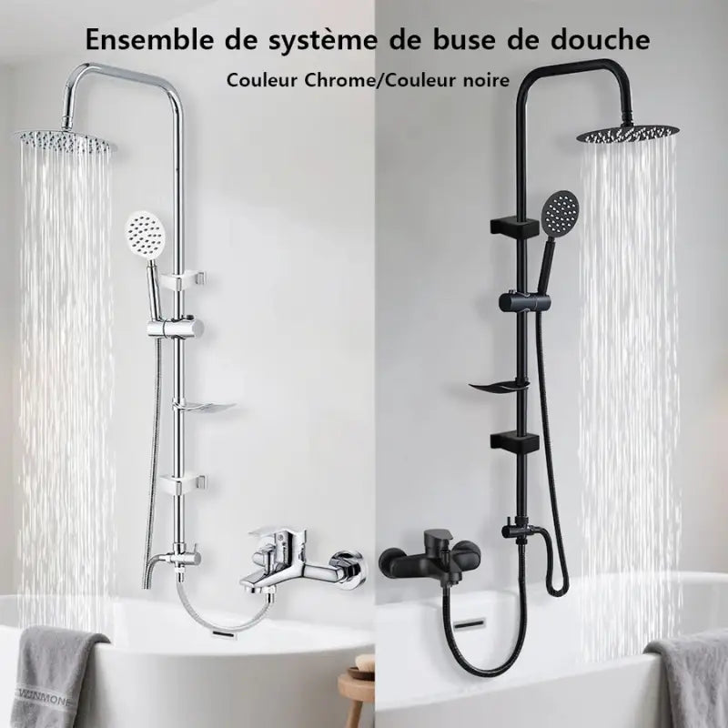 Colonne de douche pour baignoire avec étagère