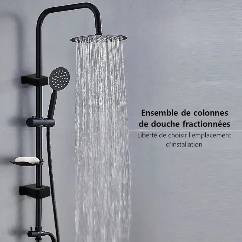 Colonne de douche pour baignoire avec étagère