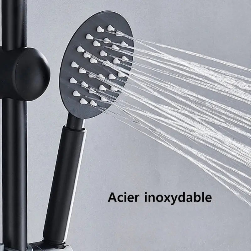 Colonne de douche pour baignoire avec étagère