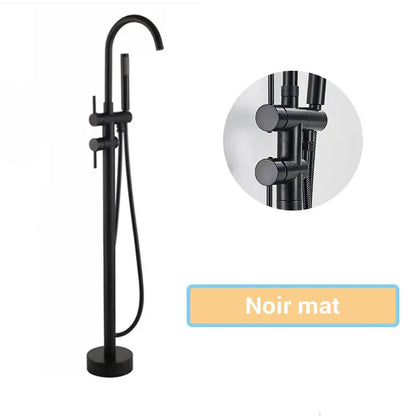 Colonne de douche pour baignoire sur pied - Noir mat