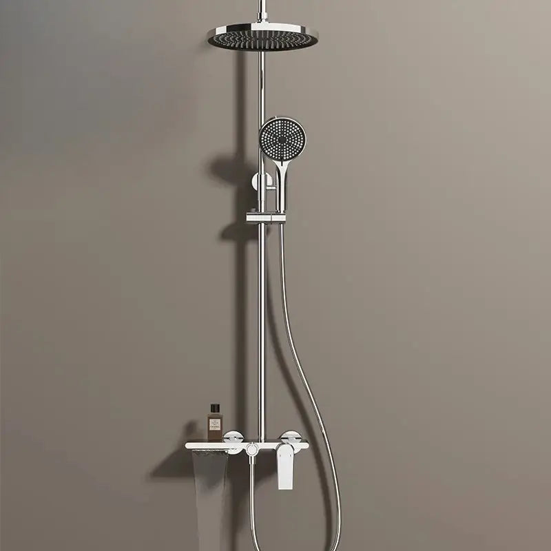 Colonne de douche pour baignoire pommeau arrondi