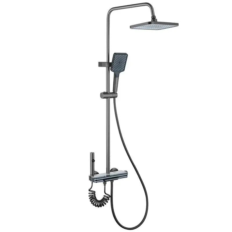 Colonne de douche blanche effet lumineux - Blanc