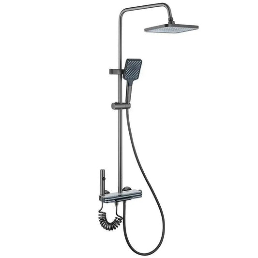 Colonne de douche blanche effet lumineux - Blanc