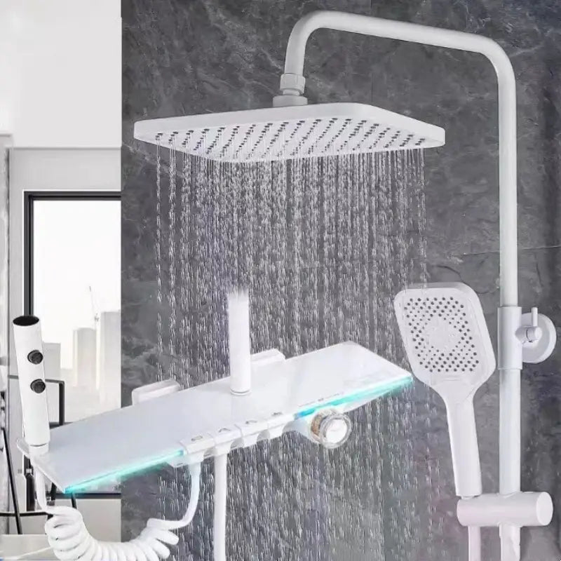 Colonne de douche blanche LED - Blanc