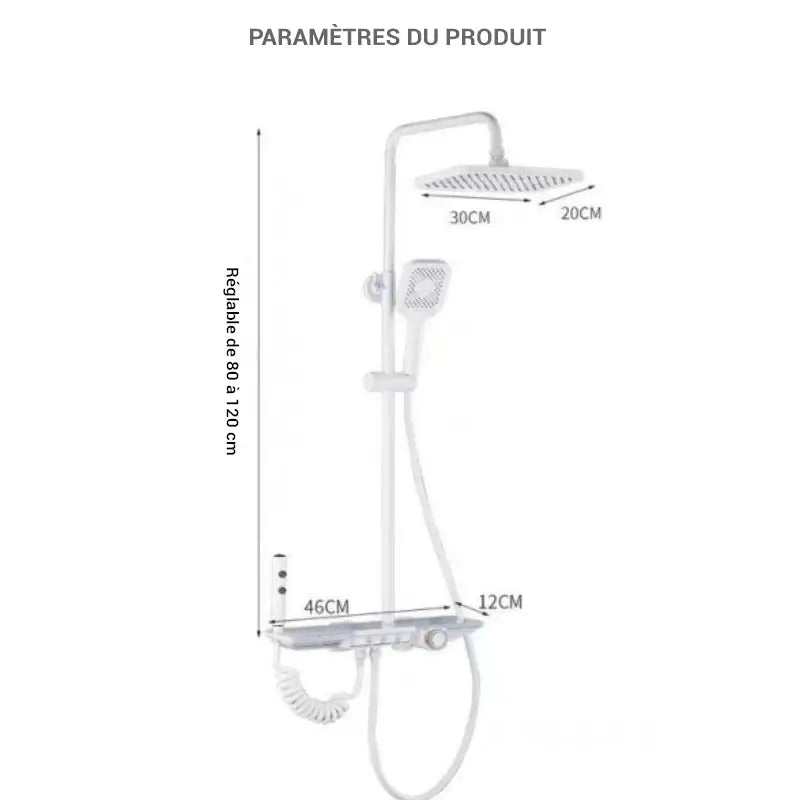 Colonne de douche blanche LED - Blanc