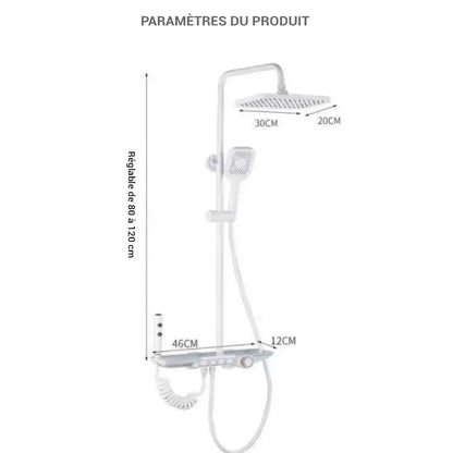 Colonne de douche blanche LED - Blanc