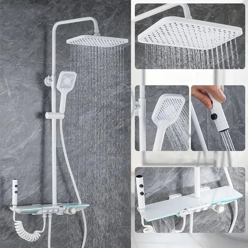 Colonne de douche blanche LED